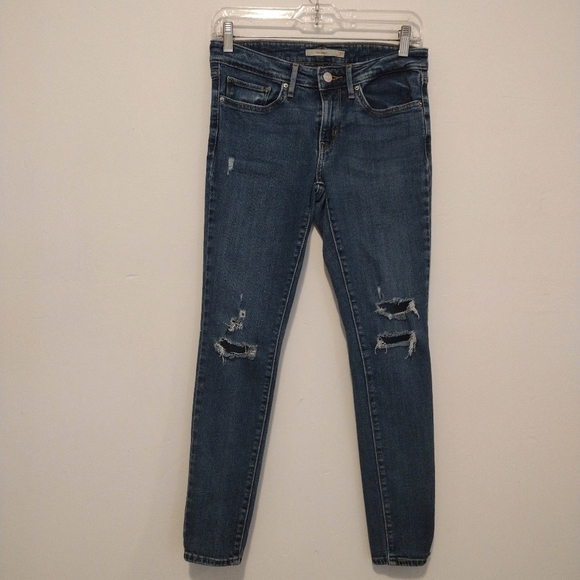 Levi's - 27x28 711 Skinny Distressed Jeans - Picture 3 of 15